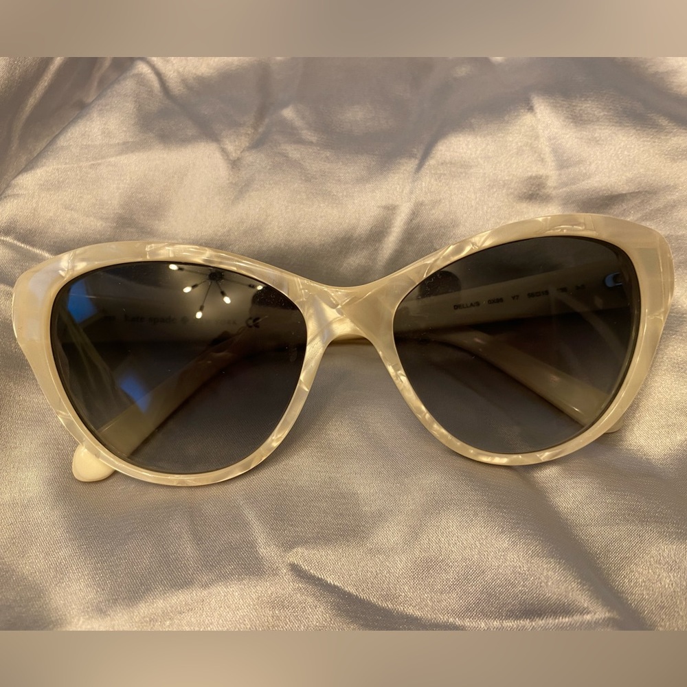 Kate Spade White Pearlescent Sunglasses